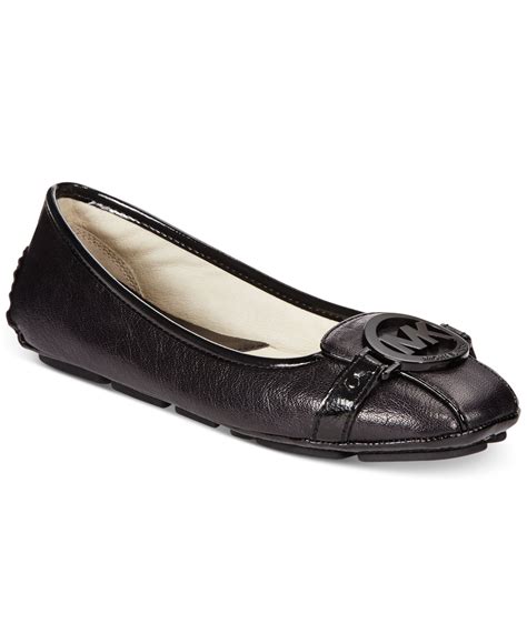 michael kors black shoes flat|michael kors black flats women.